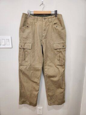 Duluth Trading Co. Fire Hose Cargo Pants Mens 34x32 Brown Work Gorpcore